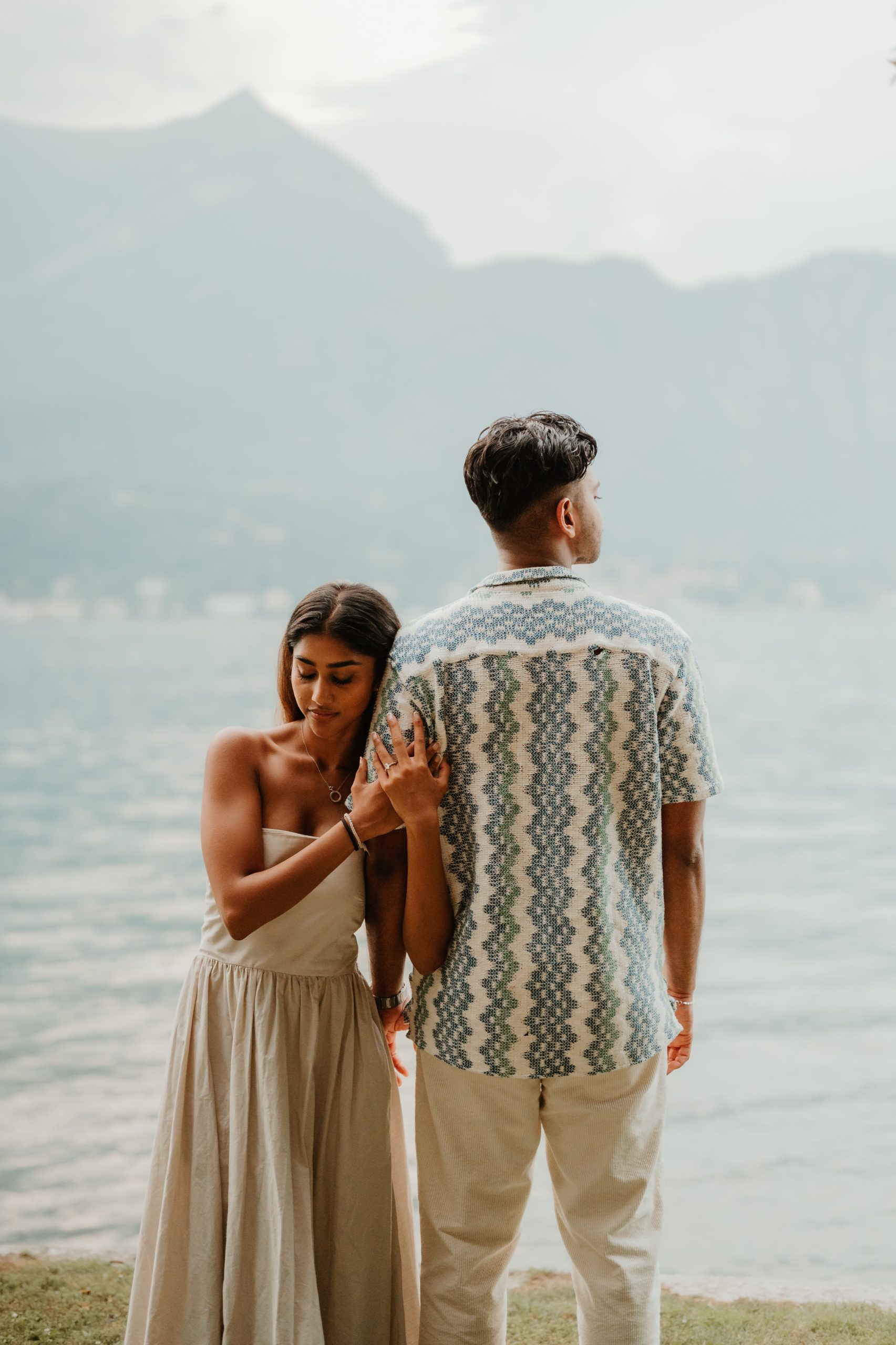 Lake como engagement photoshoot