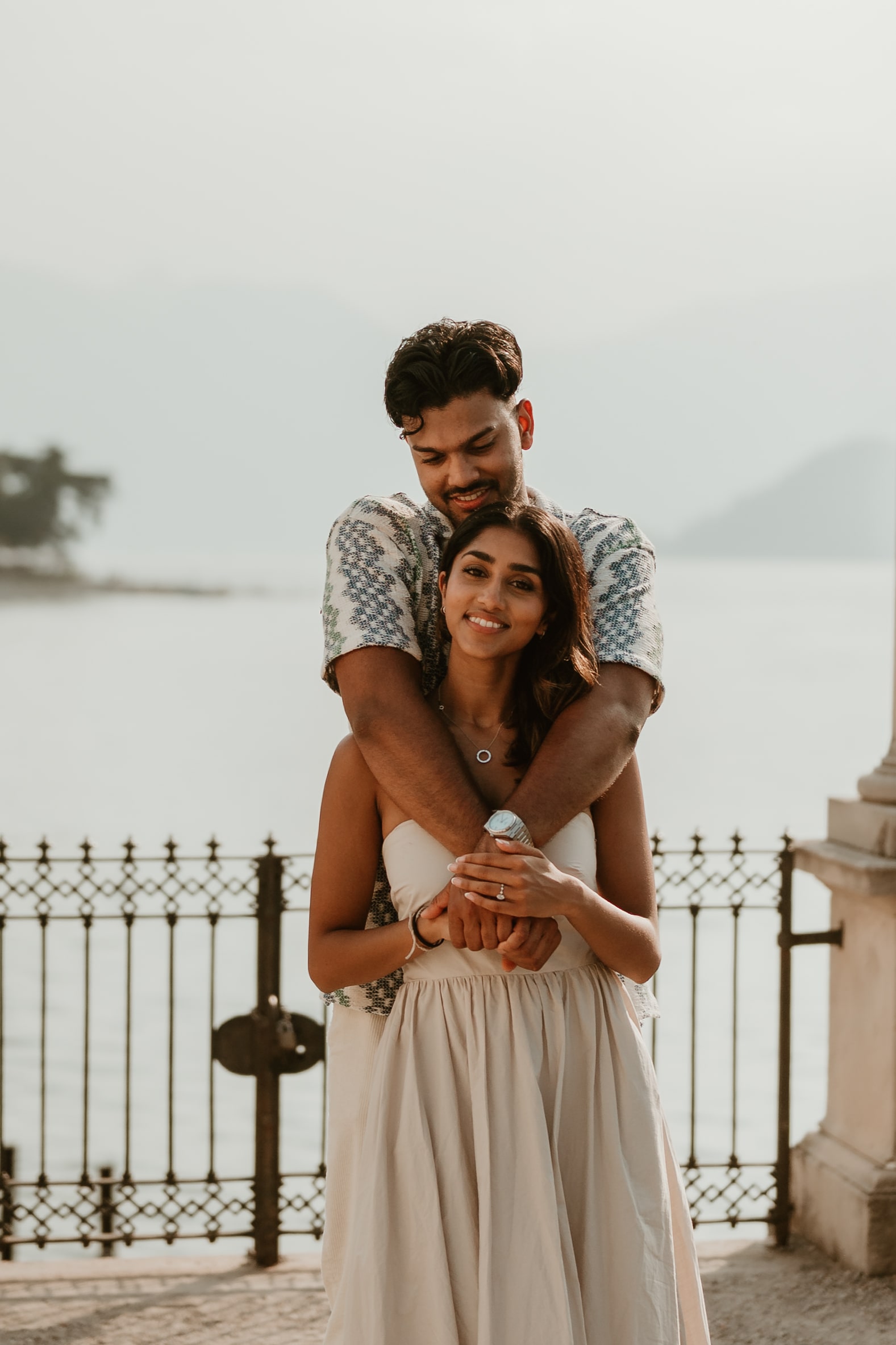 Lake como engagement photoshoot