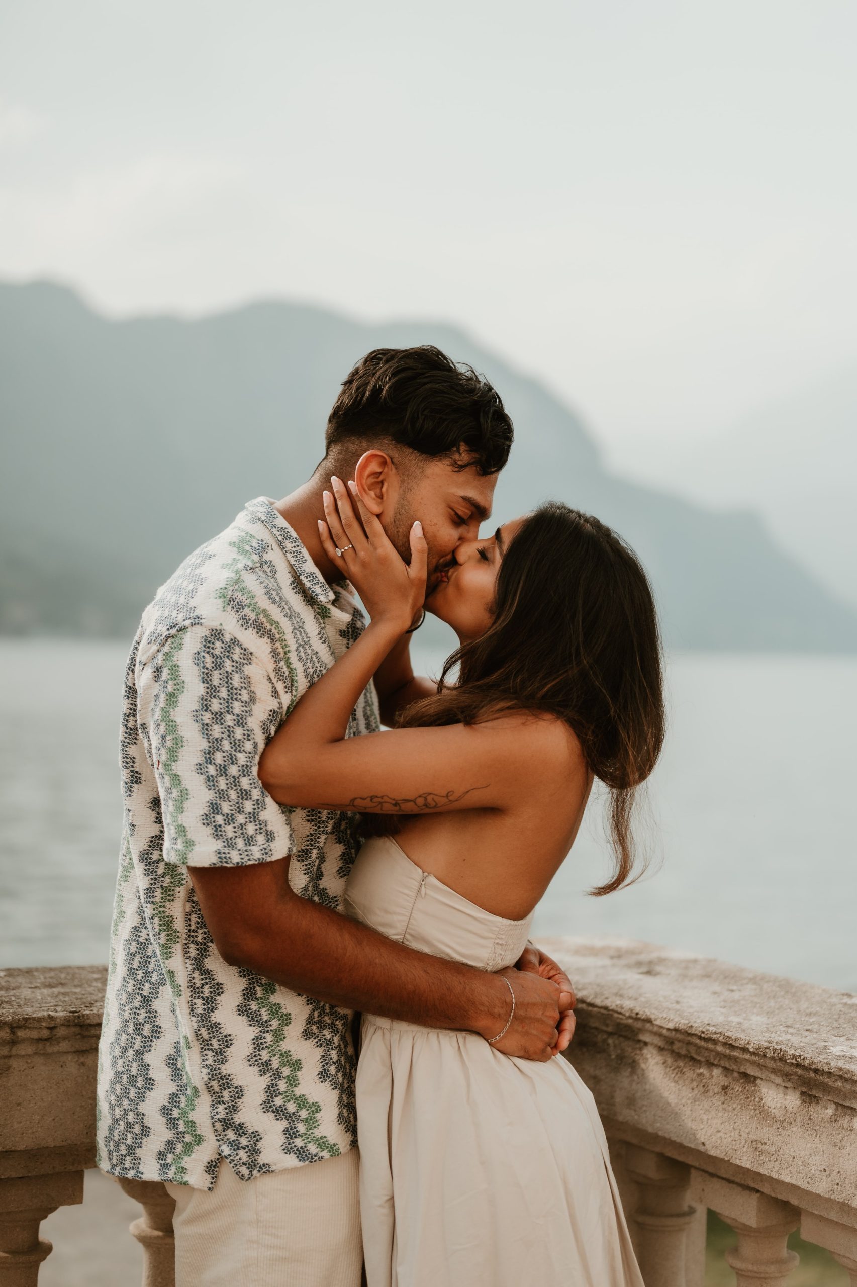 Lake como engagement photoshoot