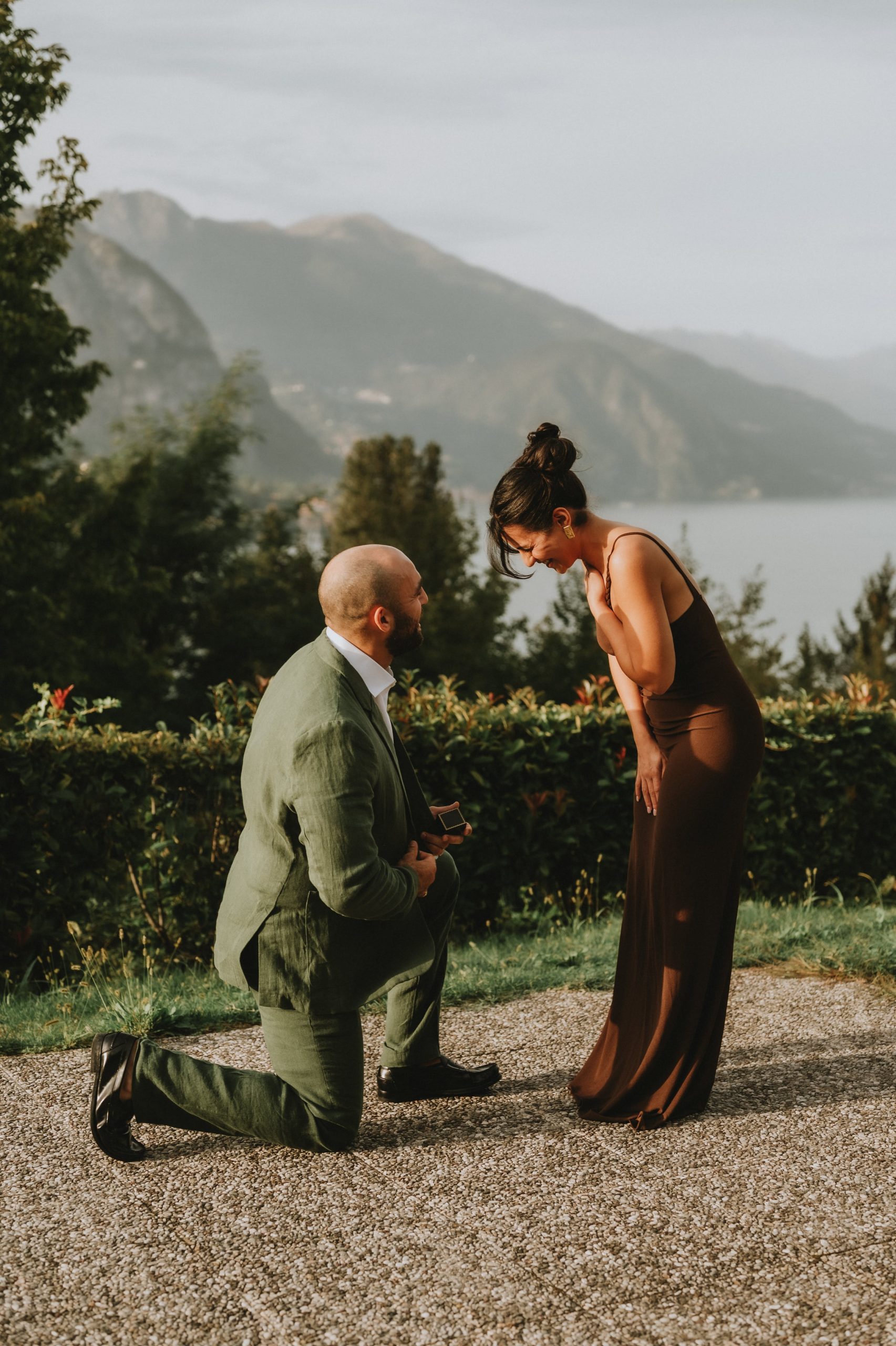 Lake Como proposal photoshoot